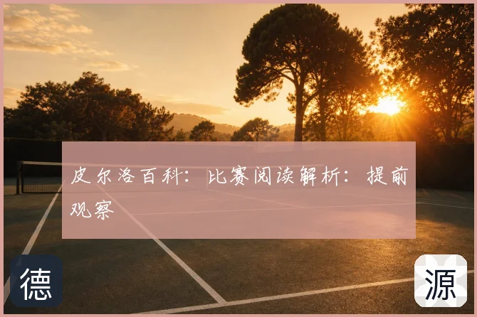 皮尔洛百科:比赛阅读解析:提前观察